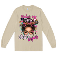 Mushroom minding my own small business messy bun Long Sleeve Tee - texasbilliewilder