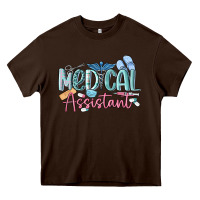 Chocolate Brown medical assistant nurse Heavy Core Tee - MaliasSmallBusiness