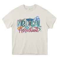 Cream medical assistant nurse Heavy Core Tee - MaliasSmallBusiness
