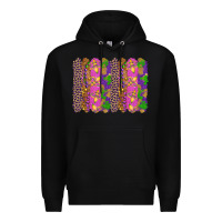 Black mardi gras brushstrokes Premium Hoodie - RanaPortraitStore