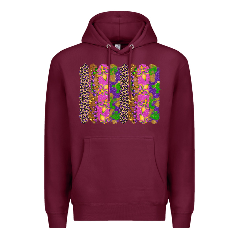 Mardi Gras Brushstrokes Premium Hoodie by RanaPortraitStore | Teevron
