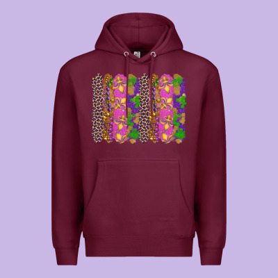 Mardi Gras Brushstrokes Premium Hoodie Designed By Ranaportraitstore
