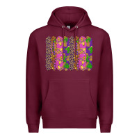 Burgundy mardi gras brushstrokes Premium Hoodie - RanaPortraitStore