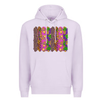 Lilac mardi gras brushstrokes Premium Hoodie - RanaPortraitStore