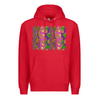 Red mardi gras brushstrokes Premium Hoodie - RanaPortraitStore