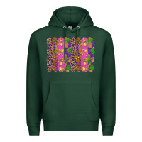 Sports Green mardi gras brushstrokes Premium Hoodie - RanaPortraitStore