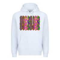 White mardi gras brushstrokes Premium Hoodie - RanaPortraitStore