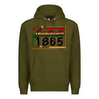 Army Green Juneteenth 1865 Premium Hoodie - FaDigitalArtStudio