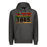 Charcoal Heather Juneteenth 1865 Premium Hoodie - FaDigitalArtStudio