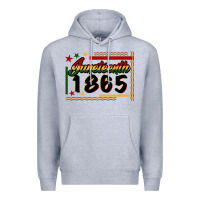 Heather Grey Juneteenth 1865 Premium Hoodie - FaDigitalArtStudio