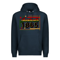 Navy Juneteenth 1865 Premium Hoodie - FaDigitalArtStudio