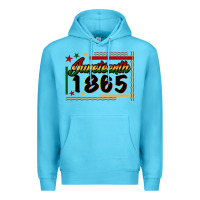 Ocean Blue Juneteenth 1865 Premium Hoodie - FaDigitalArtStudio