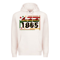 Pale Pink Juneteenth 1865 Premium Hoodie - FaDigitalArtStudio