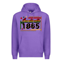 Purple Juneteenth 1865 Premium Hoodie - FaDigitalArtStudio