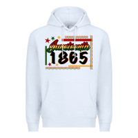 White Juneteenth 1865 Premium Hoodie - FaDigitalArtStudio