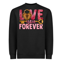 Black Love you forever Valentine's Day Heavyweight Sweatshirt - HowdyJamesFarm