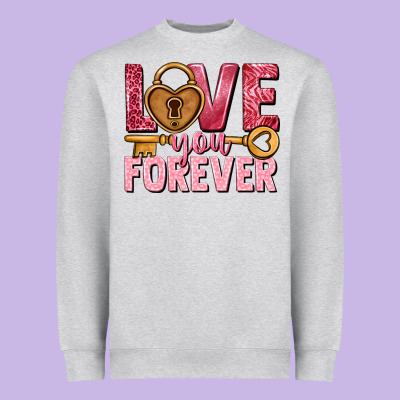 Love You Forever Valentine's Day Heavyweight Sweatshirt Designed By Howdyjamesfarm