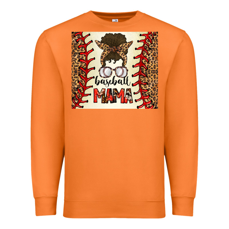 Baseball Mom Messy Bun Premium Sweatshirt by CowhideDigitalArt | Teevron