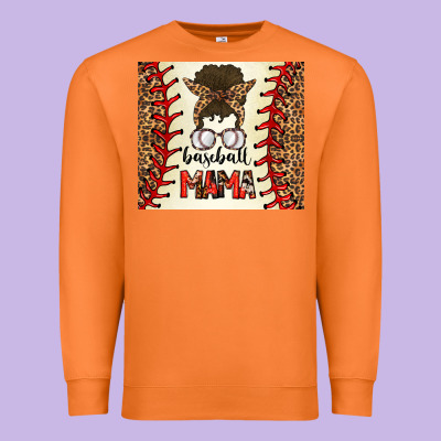 Baseball Mom Messy Bun Premium Sweatshirt Designed By Cowhidedigitalart