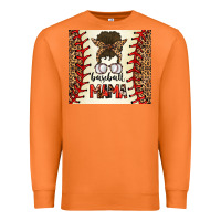 Carrot Baseball Mom Messy Bun Premium Sweatshirt - CowhideDigitalArt