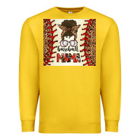 Lemon Baseball Mom Messy Bun Premium Sweatshirt - CowhideDigitalArt