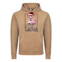 Vintage Coffee Merryy Flocking Christmas Flamingo Vintage Hoodie - Bettercallsaul