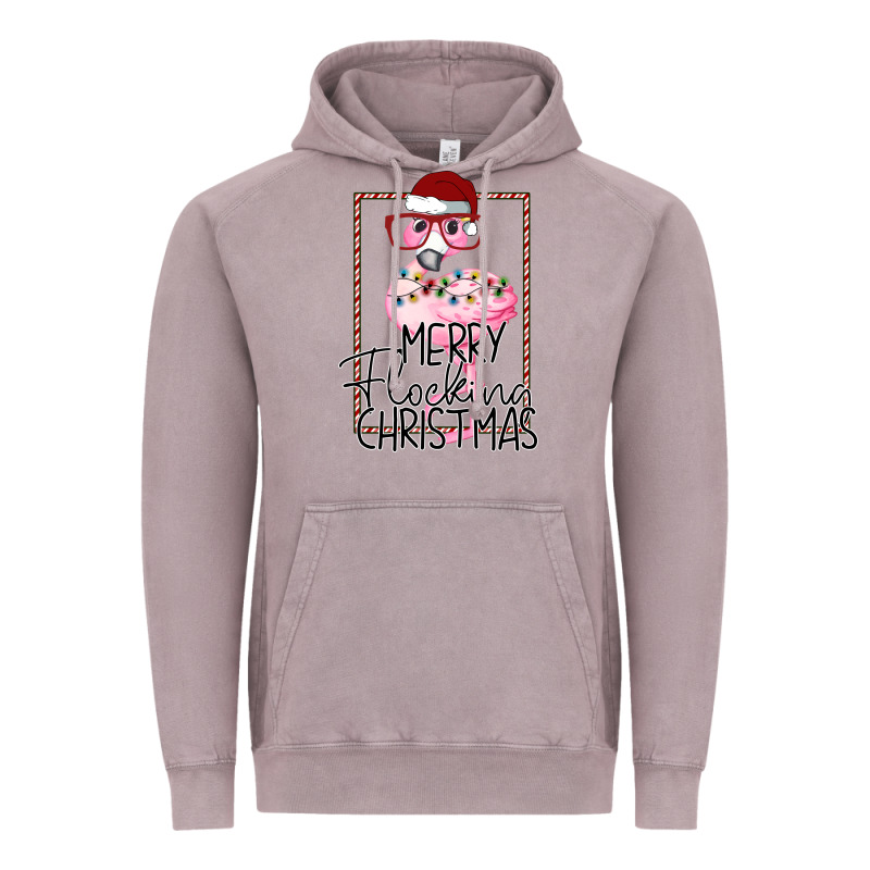 Merryy Flocking Christmas Flamingo Vintage Hoodie by Bettercallsaul | Teevron