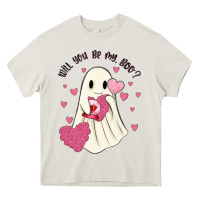 Cream will you be my boo Heavy Core Tee - MaliasSmallBusiness
