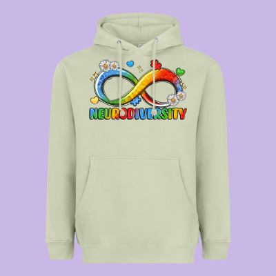 Neurodiversity Heavyweight Hoodie Designed By Lillyallendesigns