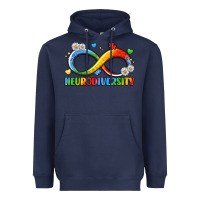 Navy neurodiversity Heavyweight Hoodie - LillyAllenDesigns