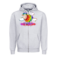 Heather Grey rainbow sheep pride Zipper Hoodie - FaDigitalArtStudio