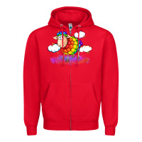 Red rainbow sheep pride Zipper Hoodie - FaDigitalArtStudio