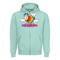 Seafoam rainbow sheep pride Zipper Hoodie - FaDigitalArtStudio