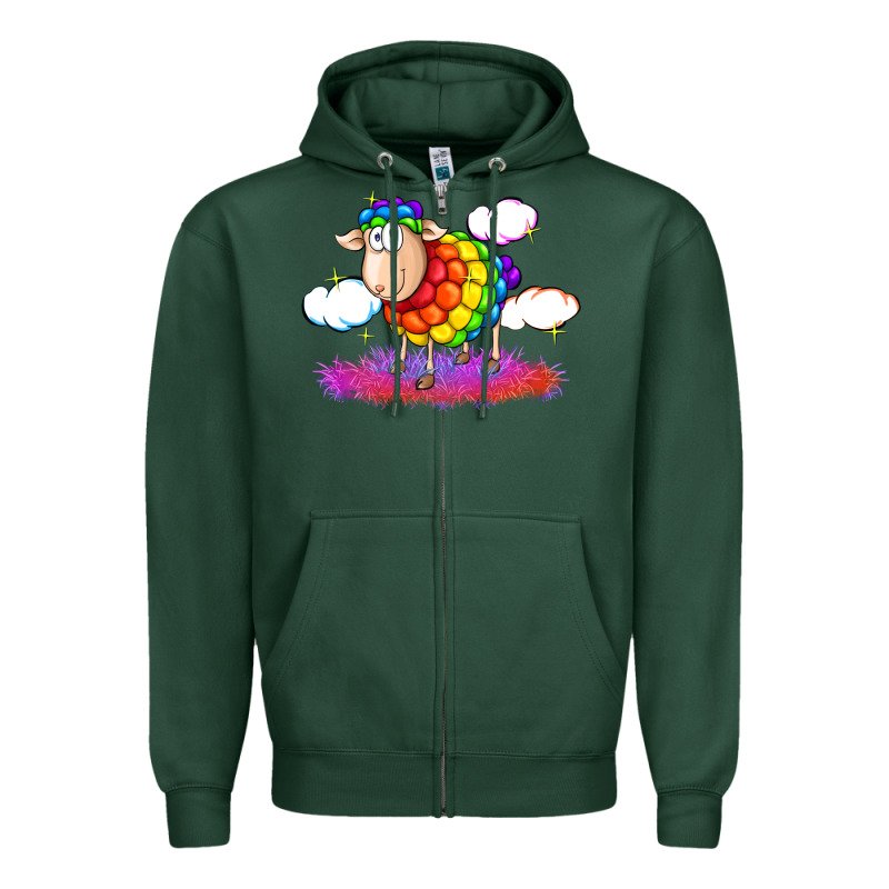 Rainbow Sheep Pride Zipper Hoodie by FaDigitalArtStudio | Teevron