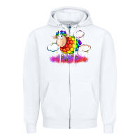 White rainbow sheep pride Zipper Hoodie - FaDigitalArtStudio