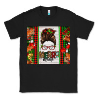 Black Christmas merry mama messy bun Classic Tee - Jasminsmagicworld