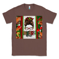 Chestnut Christmas merry mama messy bun Classic Tee - Jasminsmagicworld