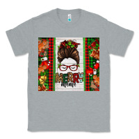 Heather Grey Christmas merry mama messy bun Classic Tee - Jasminsmagicworld