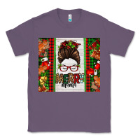 Lavender Christmas merry mama messy bun Classic Tee - Jasminsmagicworld