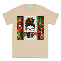 Mushroom Christmas merry mama messy bun Classic Tee - Jasminsmagicworld