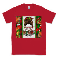 Red Christmas merry mama messy bun Classic Tee - Jasminsmagicworld