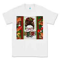 White Christmas merry mama messy bun Classic Tee - Jasminsmagicworld