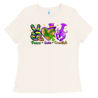 Bone peace love crawfish Ladies Tee - NancyCooperArtShop