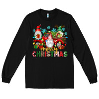 Black merry christmas gnome truck Long Sleeve Tee - texasbilliewilder