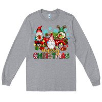 Heather Grey merry christmas gnome truck Long Sleeve Tee - texasbilliewilder