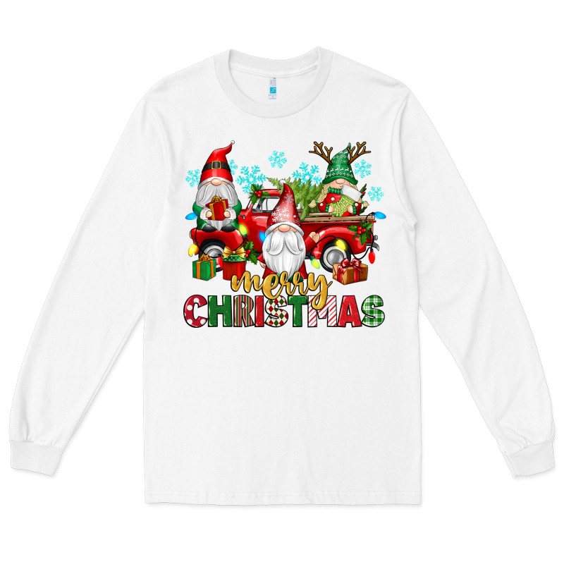 Merry Christmas Gnome Truck Long Sleeve Tee by texasbilliewilder | Teevron