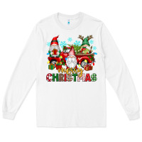 White merry christmas gnome truck Long Sleeve Tee - texasbilliewilder