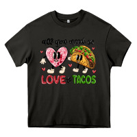 Asphalt all you need is love and tacos Heavy Core Tee - MaliasSmallBusiness
