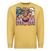 Antique Gold American Dog Mom Premium Sweatshirt - CowhideDigitalArt