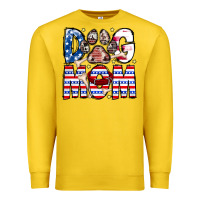 Lemon American Dog Mom Premium Sweatshirt - CowhideDigitalArt